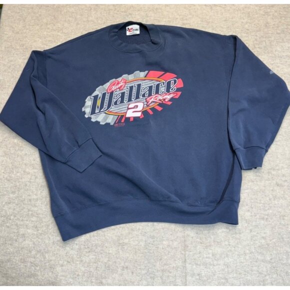Vintage Rusty Wallace # 2 NASCAR Long Sleeve Crewneck Sweatshirt XXL - Picture 1 of 9